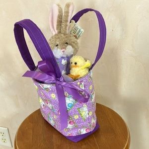 NEW EASTER BASKET, CHILD’S SIZE TOTE, KID’S PURSE, EASTER GIFT BAG, HANDMADE